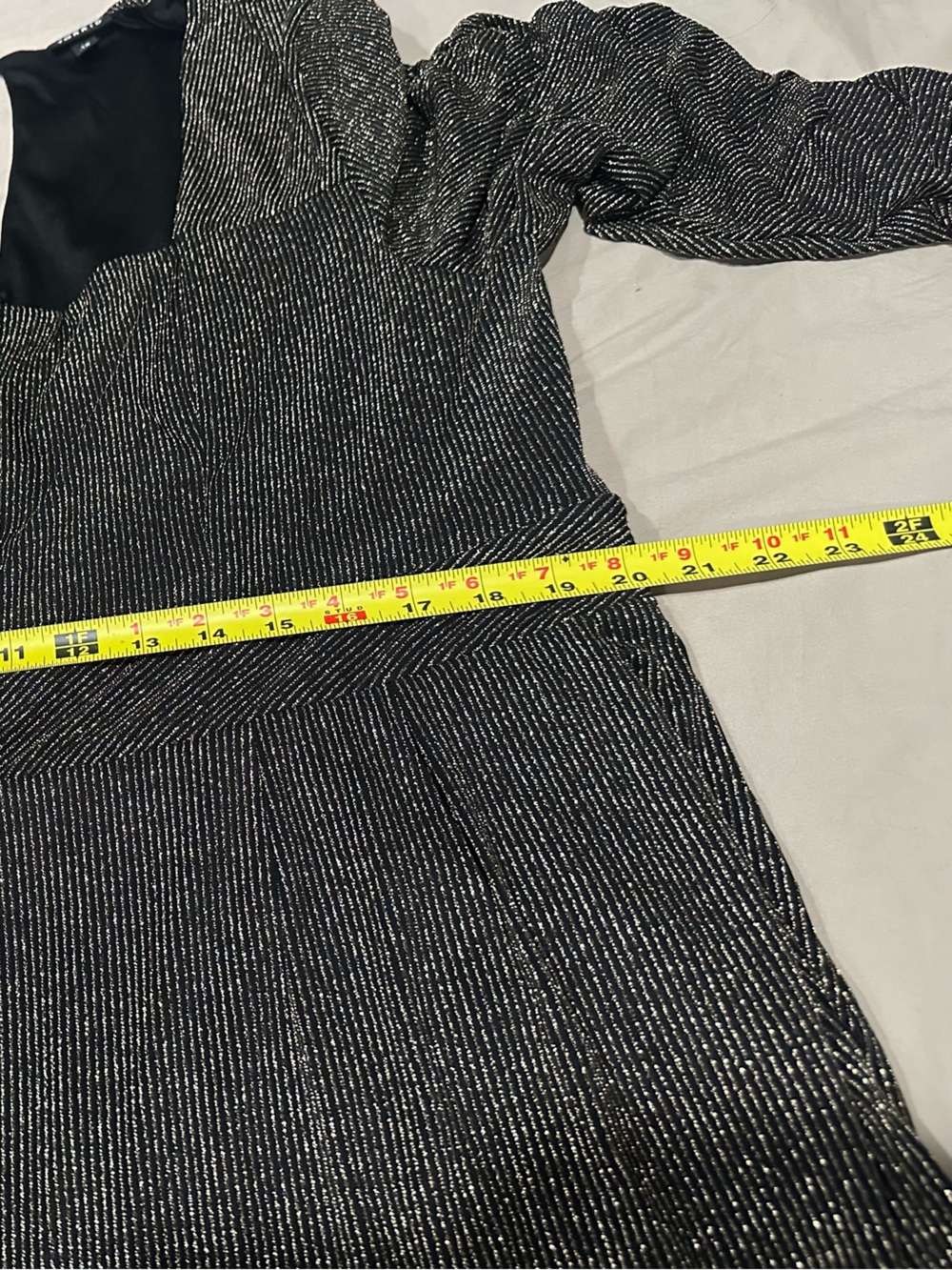 torrid Metallic Square-Neck Jumpsuit in Charcoal Shimmer - Picture 6 of 10